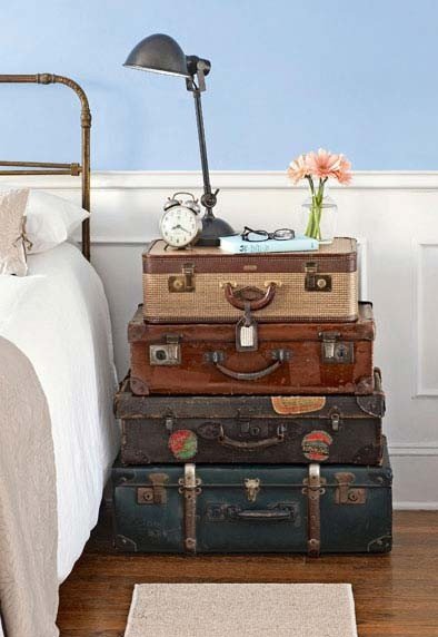 Vintage Suitcase Nightstand