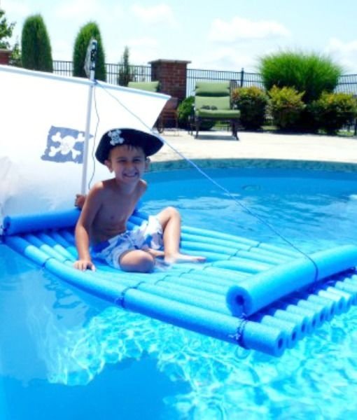 Pool Noodle Pirate Raft