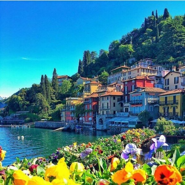 Varenna, vacation, town, coast, bay,