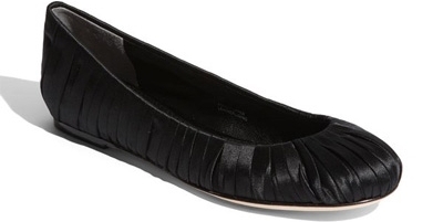 Vera Wang Leona Satin Flat