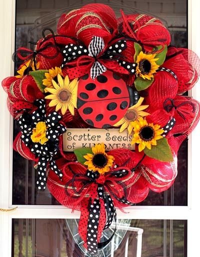 Ladybug Wreath