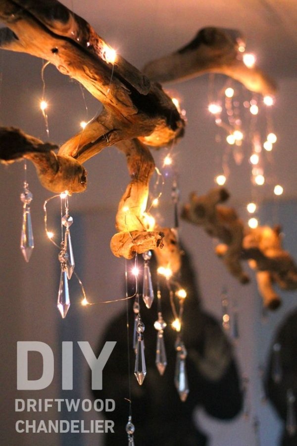 DIY Driftwood Chandelier