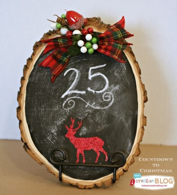 Rustic Christmas Countdown Chalkboard