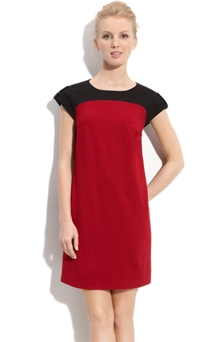 Vince Camuto 2-Tone Shift Dress