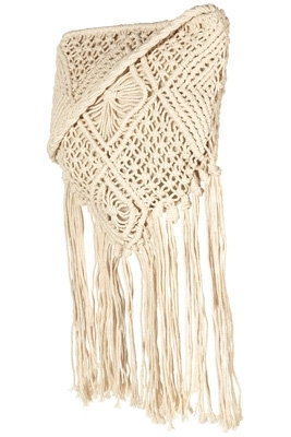 Topshop Macramé Fringed Cross Body Bag