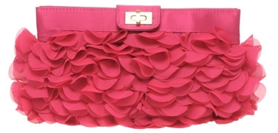 ASOS Chiffon and Satin Ruffle Clutch