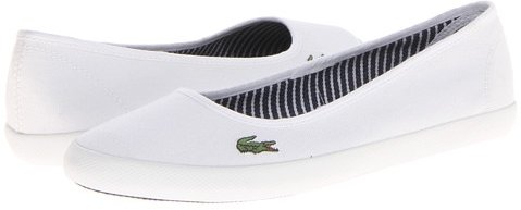 Lacoste White Slip on Plimpsols