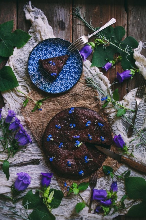 Salted Almond Flourless Chocolate Cake