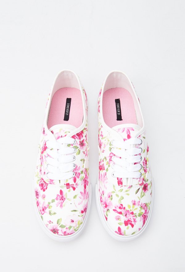 Forever 21 Floral Print Plimsolls