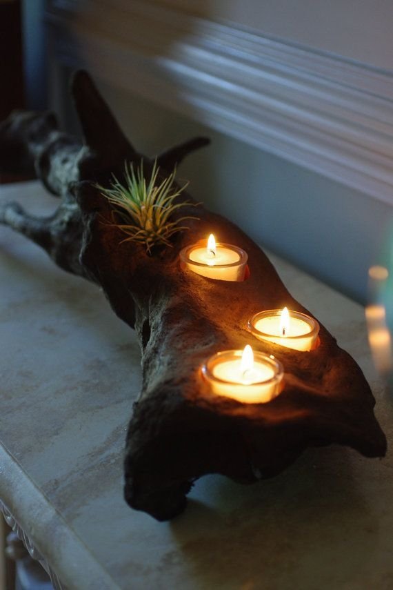 Driftwood Candle Holder