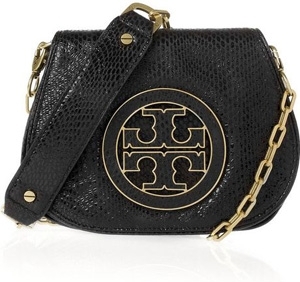 Tory Burch Amanda Snake-Effect Leather Shoulder Bag