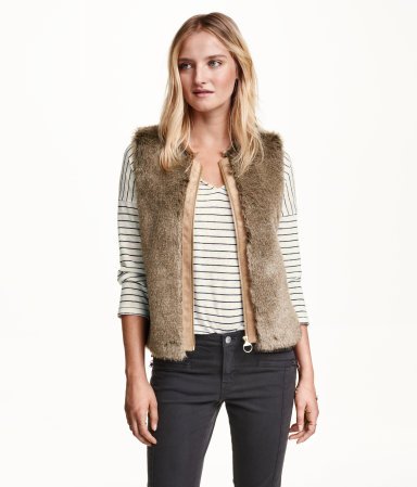 Brown Faux Fur Vest