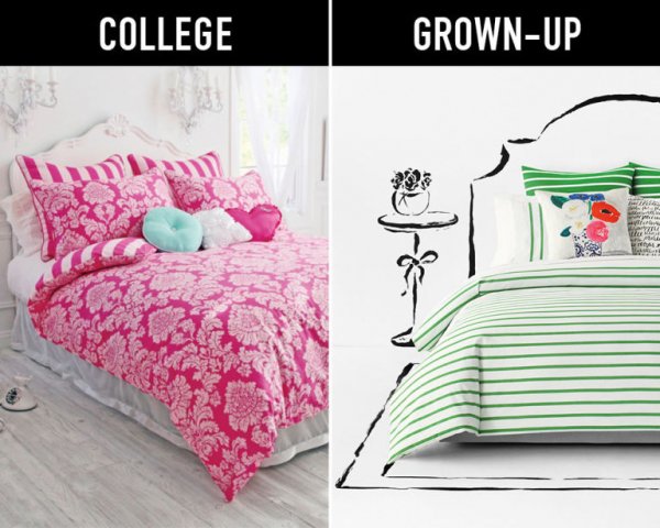 Swap Your Kiddie Bedding for Adult Bedding