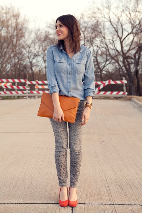 Chambray Shirt Layered