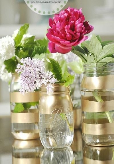 Metallic Mason Jars