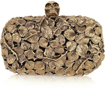 Alexander McQueen Engraved Leaf and Thorn Box Clutch