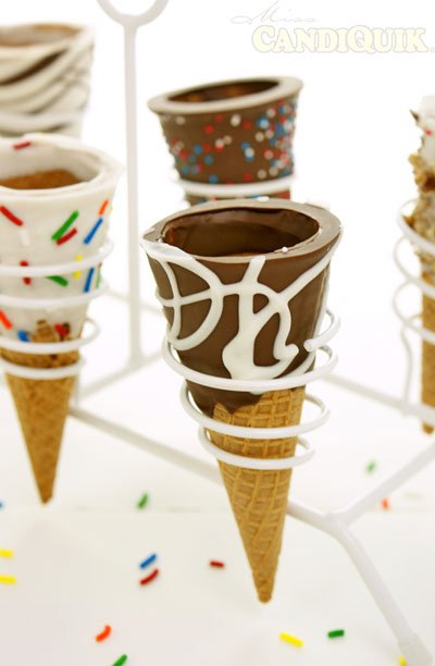 Chocolate Dipped Ice-cream Cones