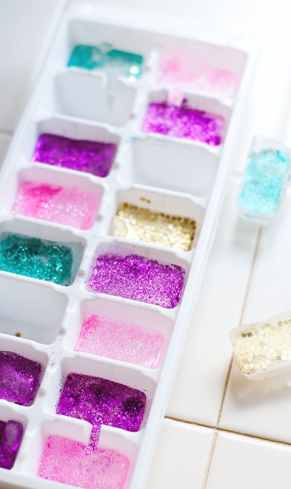 Glitter Ice Cubes