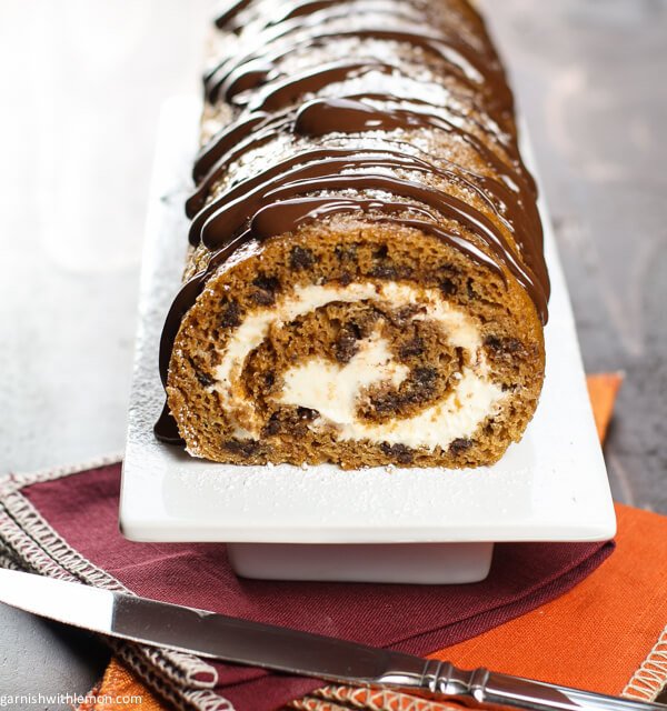 Chocolate Chip-pumpkin Roll