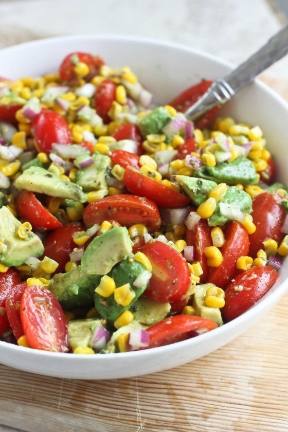 Avocado, Corn and Tomato Salad