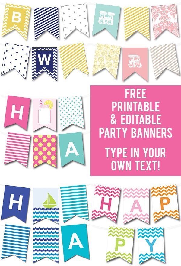 Printable Birthday Banner