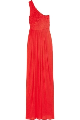 Tibi One Shoulder Fine-Jersey Gown