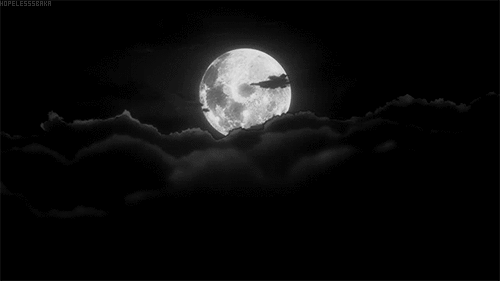 black and white, moon, full moon, darkness, atmosphere,