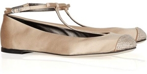 Giuseppe Zanotti Satin Ballet Flats