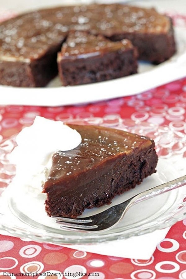 Flourless Chocolate Caramel Cake