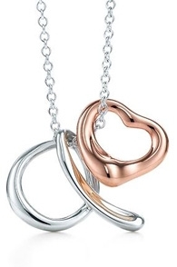 Elsa Peretti Alphabet Pendant with Open Heart Charm