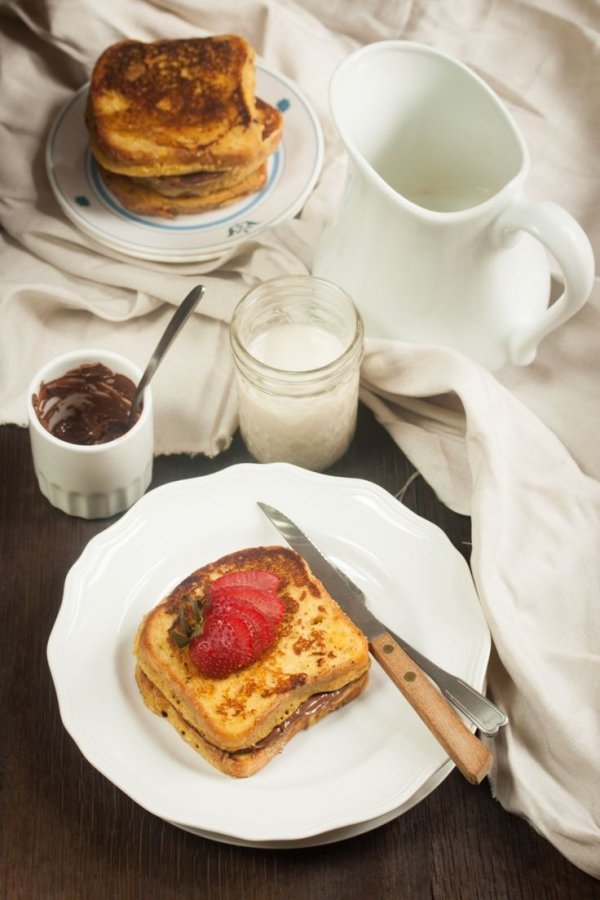 Chocolate Hazelnut Stuffed French Toast