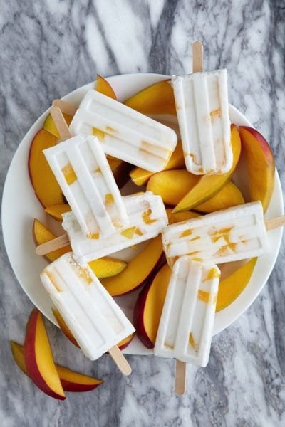 Coconut-Mango White Rum Pops