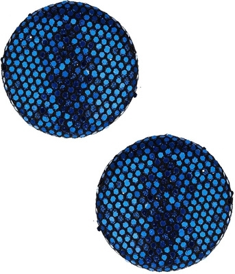 Topshop Blue Sequin round Earrings