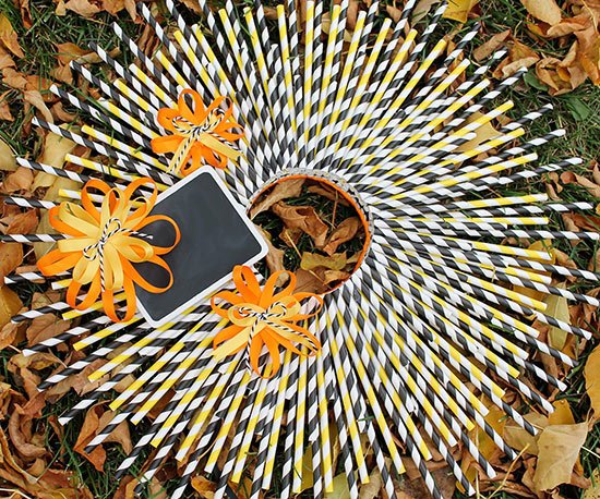 Drinking Straw Wreath
