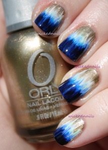 How about Bright Blue Fading to Gold?