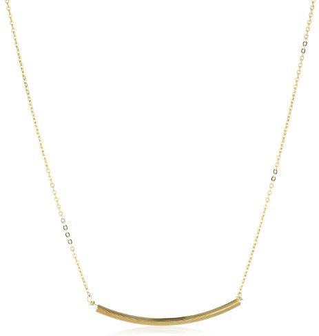 Delicate Gold-Plated Bar Necklace, 18