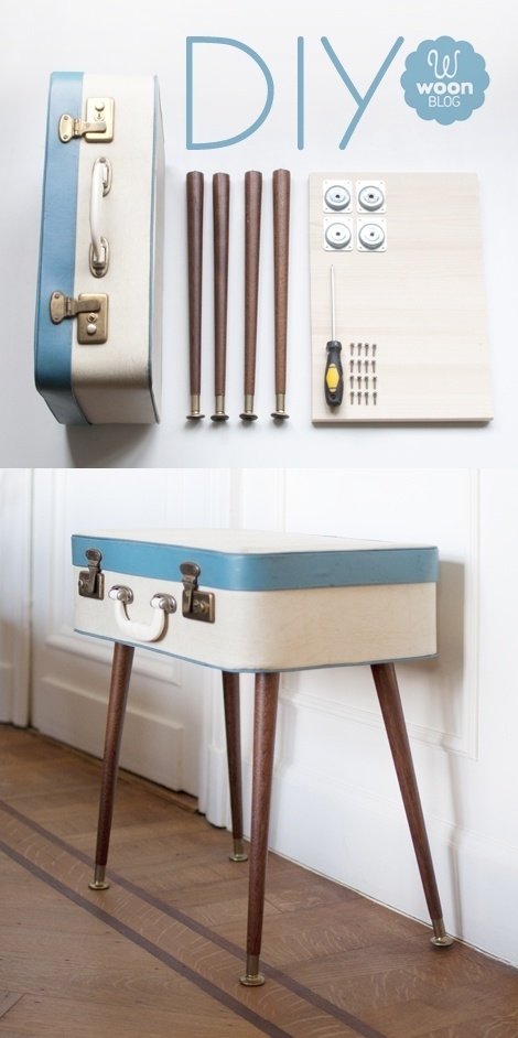 DIY Vintage Suitcase Table