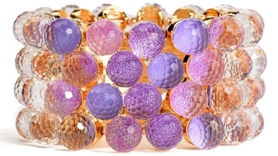 Cara Accessories Iridescent Bauble Stretch Cuff