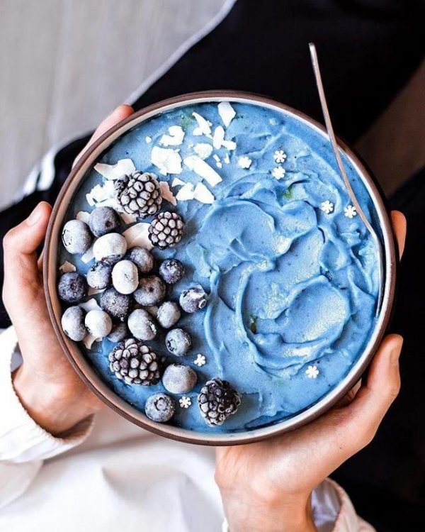 Blue, Food, Blueberry, Superfood, Hand,