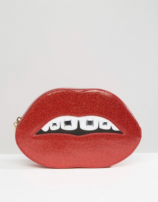 red, pink, hairstyle, coin purse, moustache,