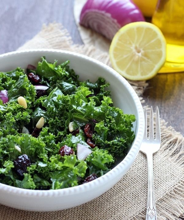 Kale Salad with Lemon Apple Vinaigrette