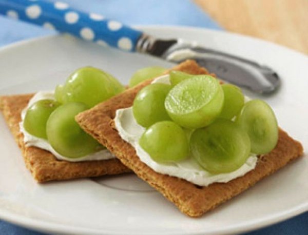 Grapes on Cream Cheese