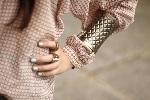 Long Sleeves + Metallic Cuffs