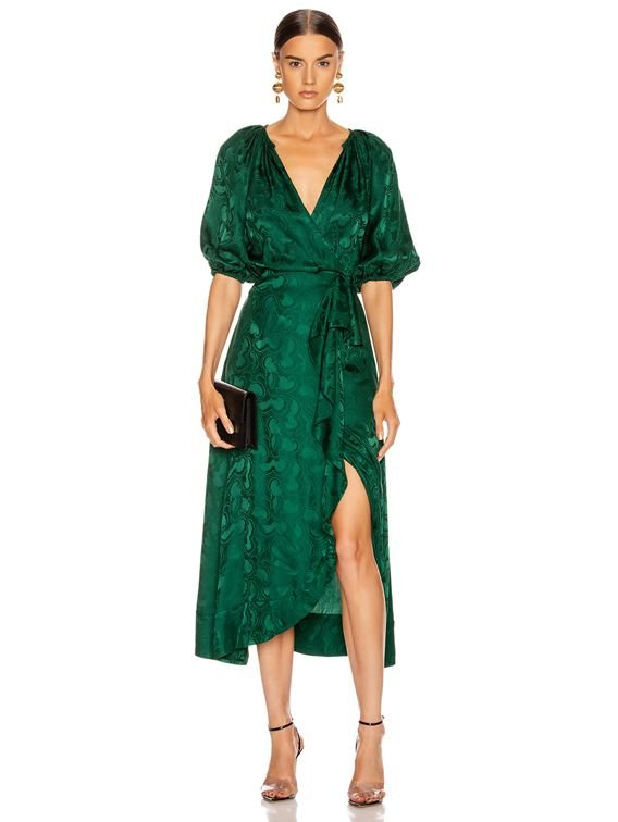 Clothing, Dress, Green, Day dress, Sleeve,