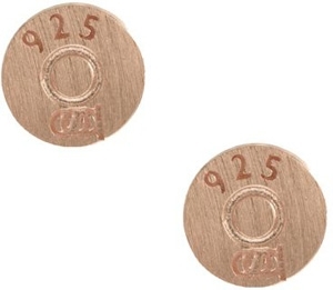 The Only Son Rose Gold Plated Bullet Stud Earrings