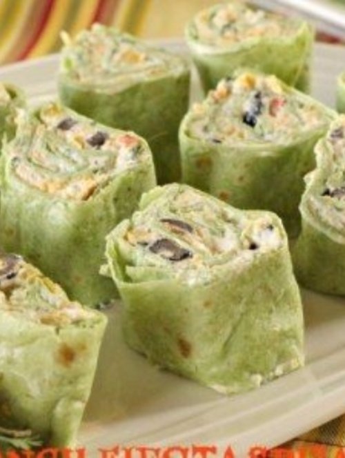 Green Tortilla Pinwheels