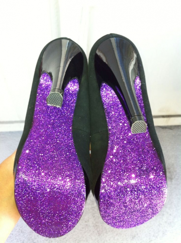 Glitter Bottomed Heels