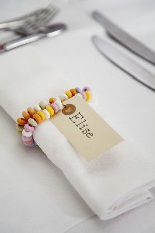 Candy Necklace Napkin Ring