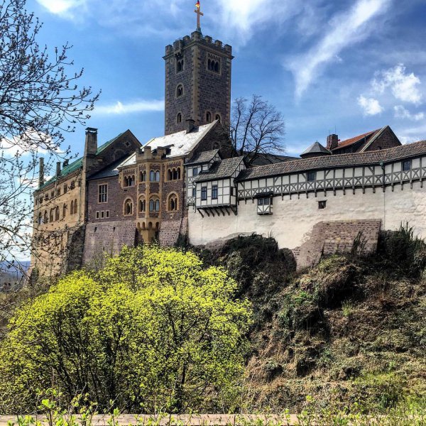 castle, building, medieval architecture, sky, château,