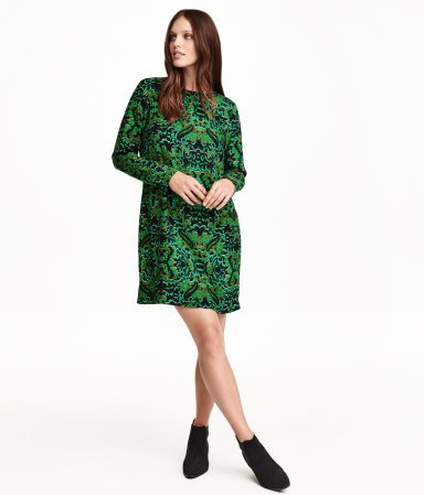 Green Patterned Dress